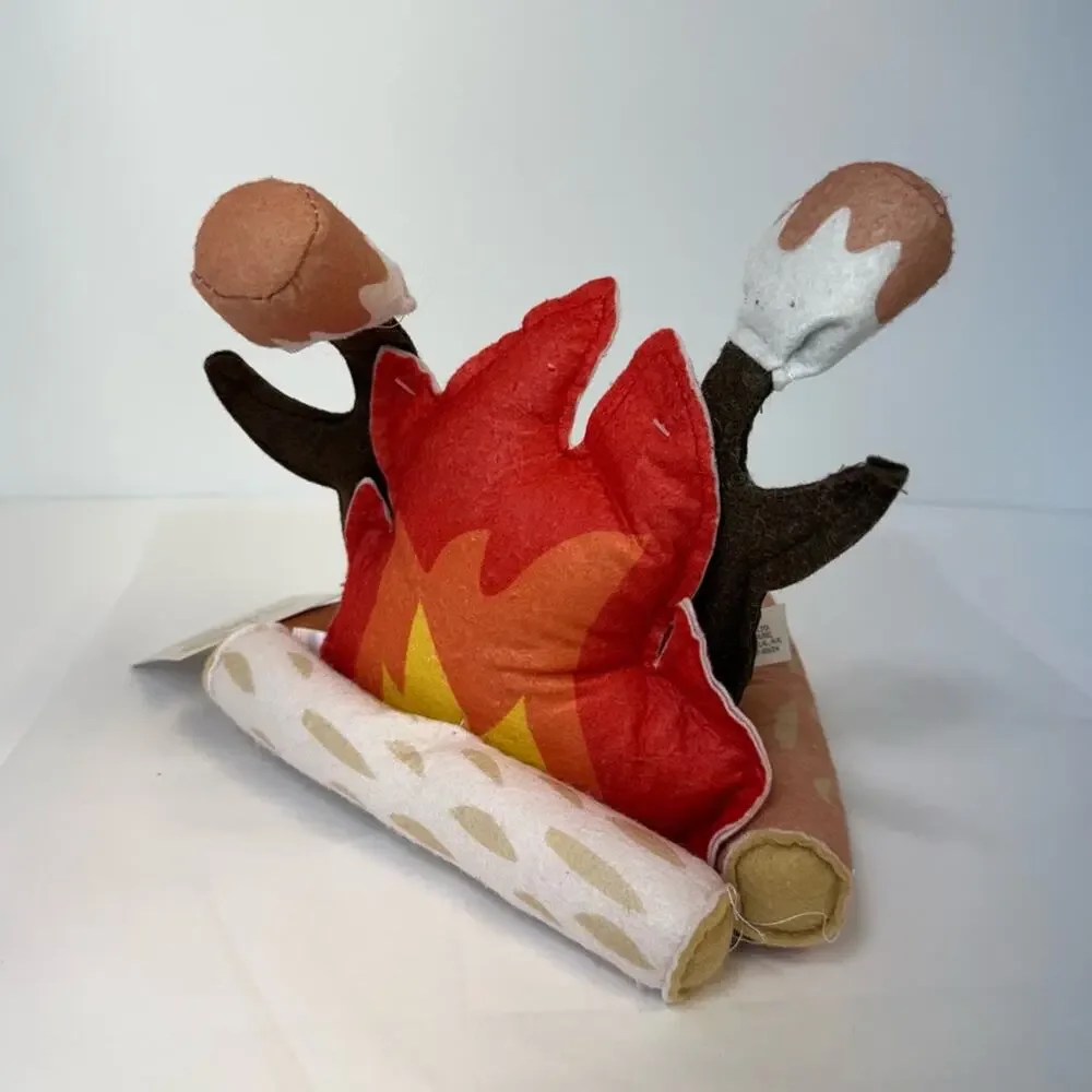 Felt Campfire Play Set Plush Toy Marshmallow Roasting Kids Pretend Camping NEW
